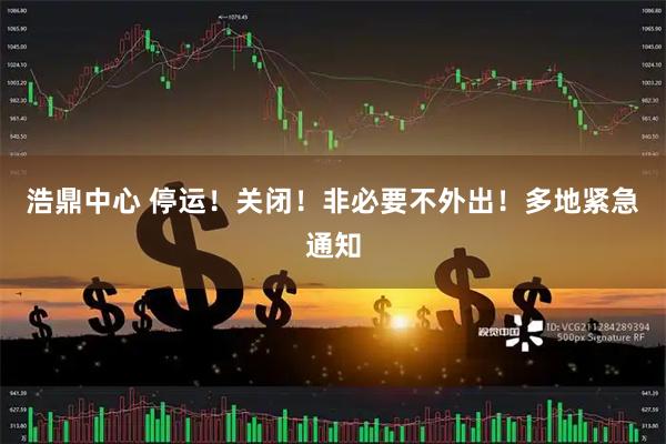 浩鼎中心 停运！关闭！非必要不外出！多地紧急通知